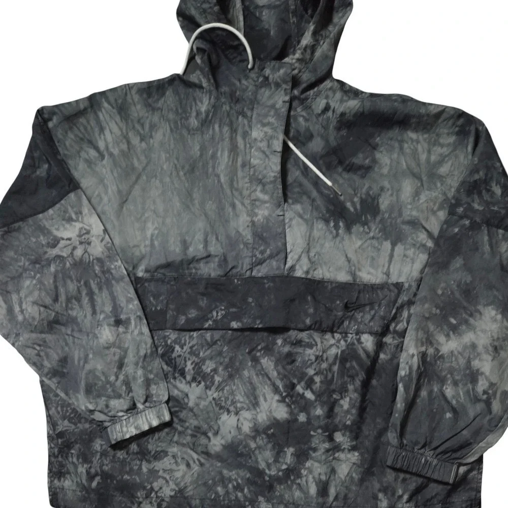 Nike Sportswear Anorak Pullover‎ Jacket Small Crystal Dye Marble Bl/Gray Hoodie